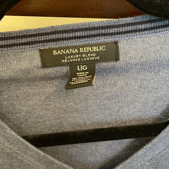 Banana Republic Men’s Luxury Brand Sweater Size Large Colour Light Blue - Picture 2 of 4